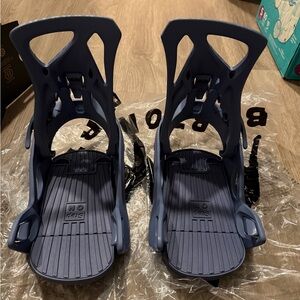 Blue Snowboard Bindings